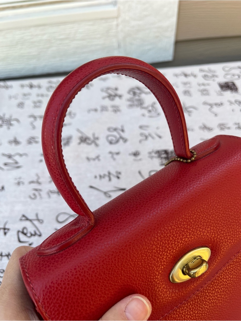Coach MINI Vintage E6E 4413 Red Madison Gracie Leather Handbag - Made in Italy - Picture 9 of 16